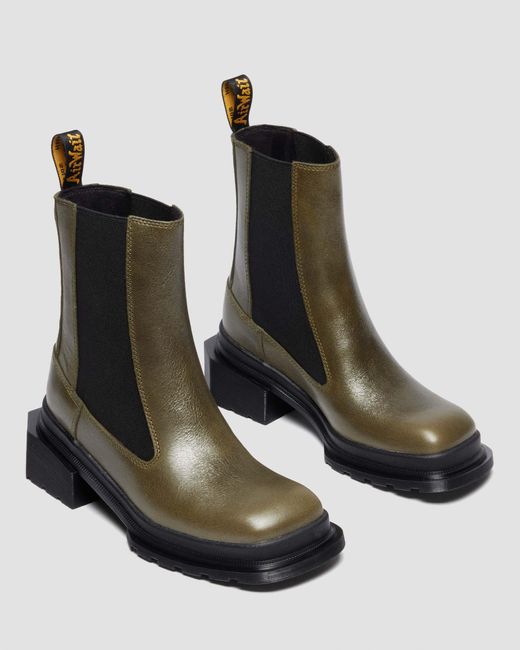Dr. Martens Black Maybole Chelsea Square Toe Leather Boots