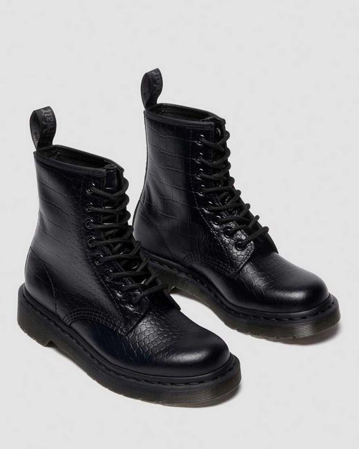 Dr. Martens Black 1460 Croco
