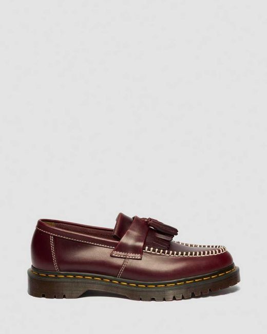 Dr. Martens Brown Adrian Orleans Leather Tassel Loafers for men
