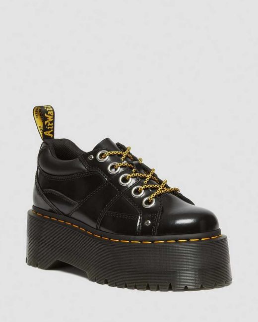 Dr. Martens Black 5-Eye Max Buttero Leather Platform Shoes