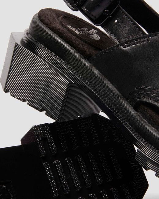 【Dr Martens】Maybole Athena 厚底レザー ミュール サンダル Dr. Martens Maybole Wanama Leather Sandals in Black | Lyst