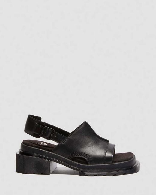 Dr. Martens Black Maybole Wanama Leather Sandals