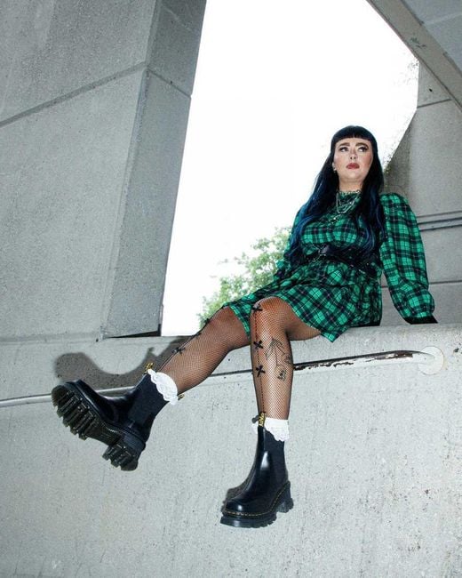 Dr. Martens Corran Chelsea Atlas Leather Heeled Boots in Black