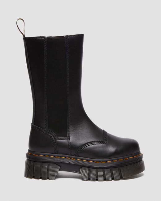 Dr. Martens Black Leather Audrick Tall Chelsea Boots