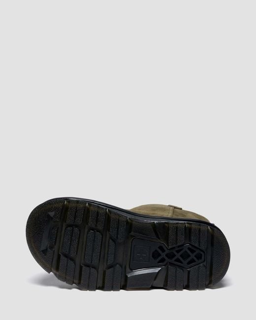 Dr. Martens Green Zebzag RIGGER Slip On Nubuck Boots