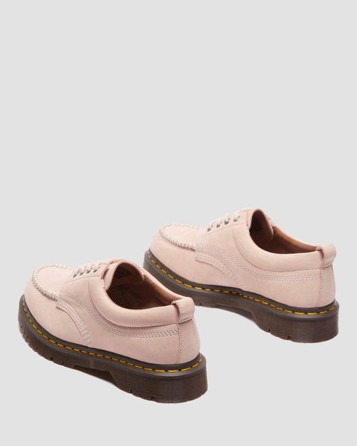 Dr. Martens Lowell Buttersoft Leather Moc Toe Shoes in Pink