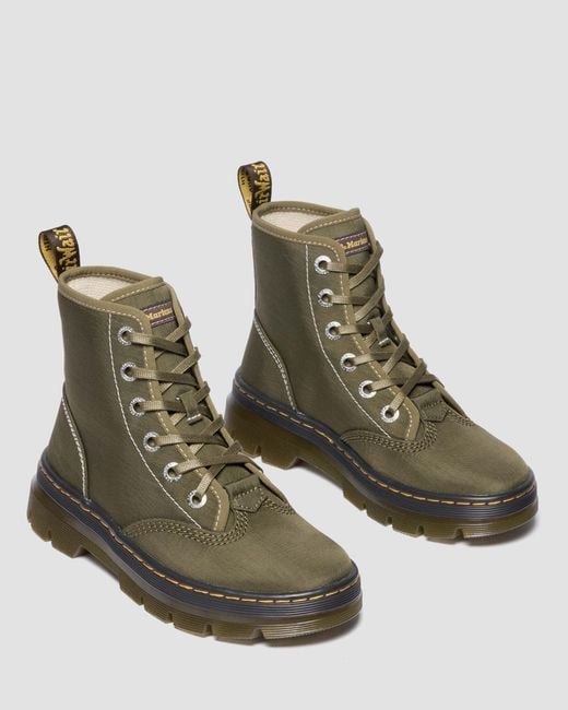 Dr. Martens Green Combs Ii Nylon Utility Boots