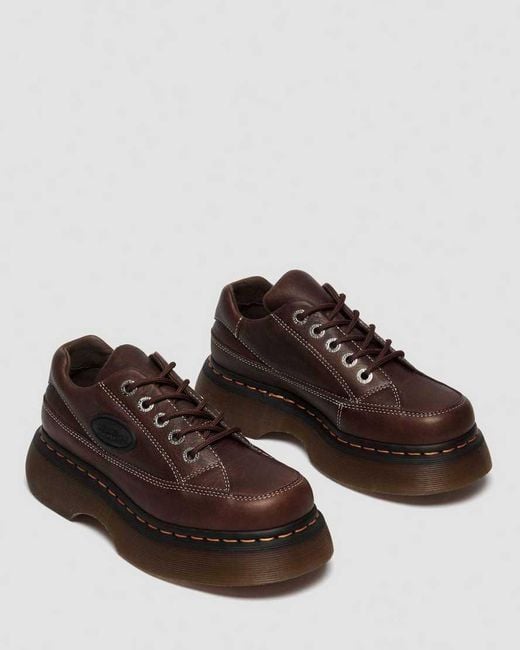 Dr. Martens Brown Buzz 5-Eye Grizzly Leather Shoes