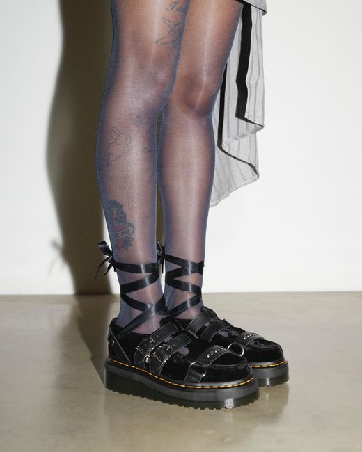 限定版/Dr.Martens Ramsey Creeper Wednesday 編み上げサンダル Dr. Martens Ramsey Wednesday Platform Creepers Shoes in