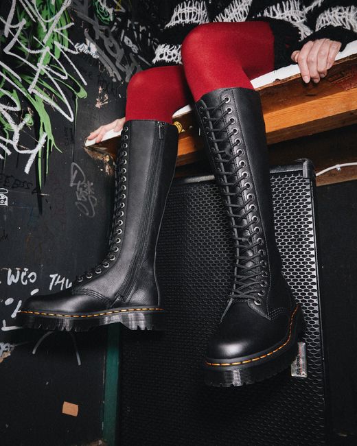 doc marten knee high boots