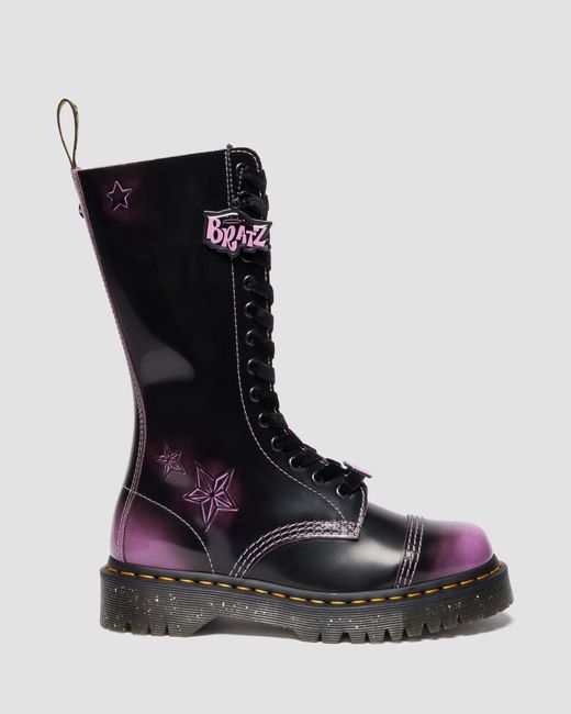 High shine rub off cuir boots montantes 1b99 bratz bex Dr. Martens en coloris Black