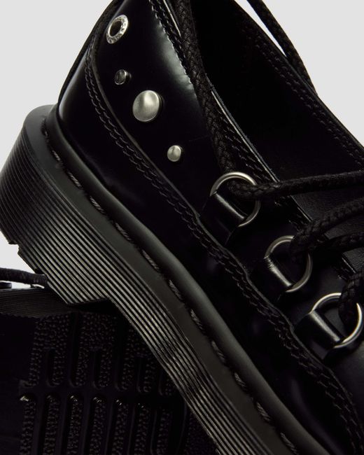 Cuero bailarinas elphie ii de piel buttero con tachuelas zapatos Dr. Martens de hombre de color Black