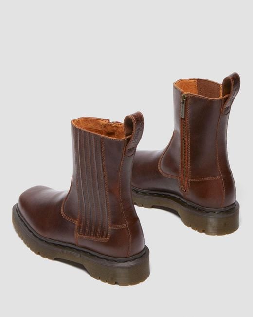 Dr. Martens Brown Amaayah Lo Leather Boots