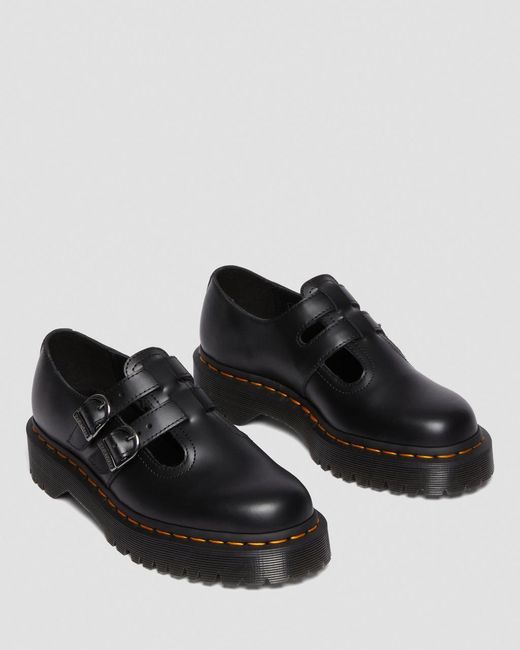 Dr. Martens 8065 Ii Bex Smooth Leather Platform Mary Jane Shoes in Black |  Lyst