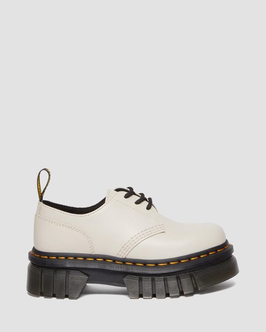 Dr. Martens White Leather Audrick Platform Shoes for men