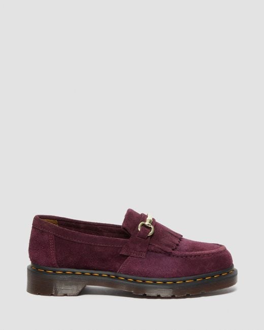 Dr. Martens Purple Adrian Snaffle Suede Loafers for men