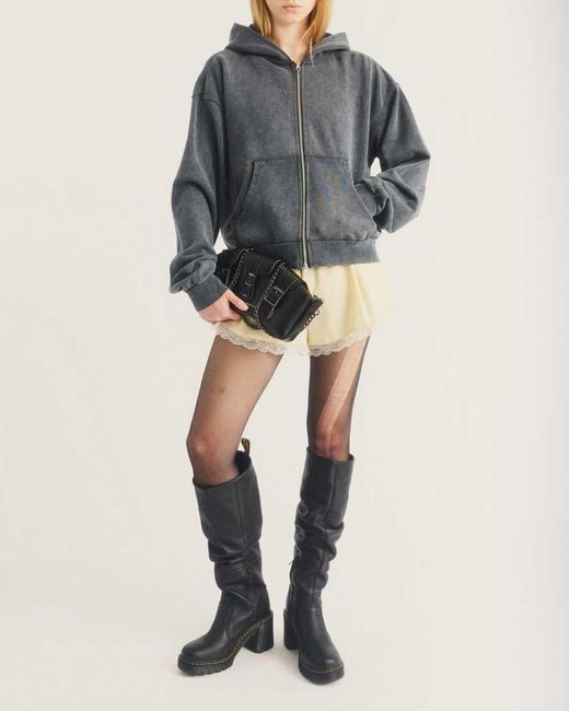 Dr. Martens Black Kasey Virginia Leather Knee High Heeled Boots