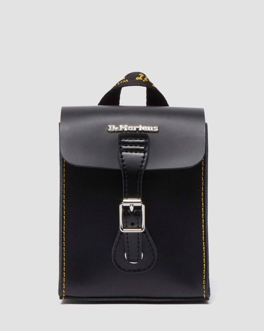 Dr. Martens Black Micro Leather Backpack