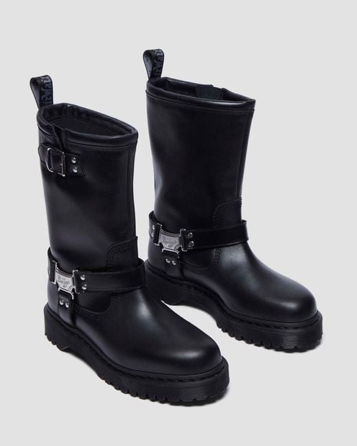 Biker boots montantes anistone hi Dr. Martens en coloris Black