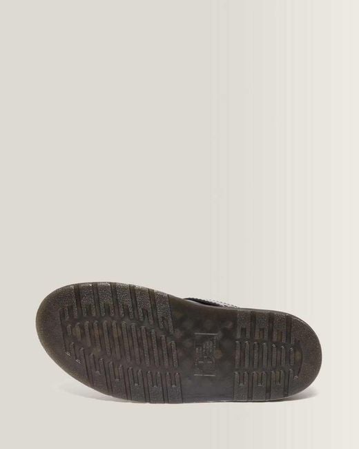 Dr. Martens Black Laketen Leather Platform Mules Shoes for men