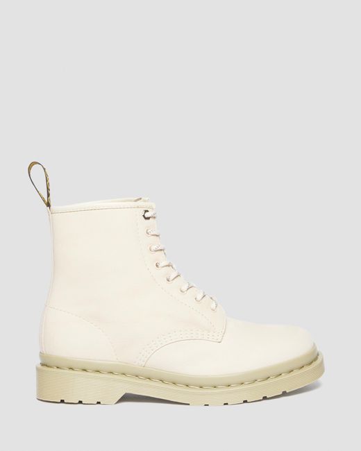 Dr. Martens Natural 1460 Mono Milled Nubuck Leather Lace Up Boots