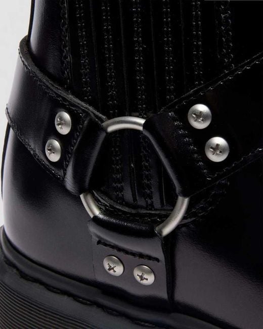 Dr. Martens Black 2976 Harness Analine Leather Chelsea Boots