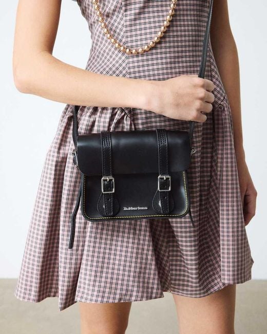 Dr. Martens Black 7" Leather Satchel