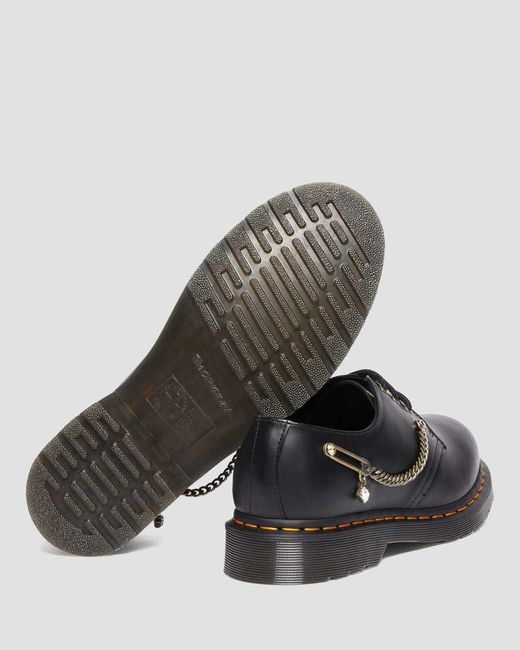 Dr. Martens Black Smooth Leather 1461 ​Embellished With Crystals From Swarovski Shoes for men
