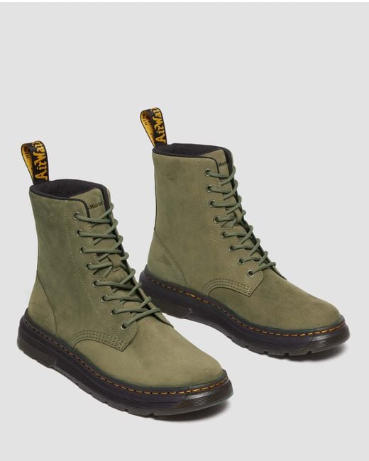 Dr. Martens Green Crewson Leather Lace Up Boots for men