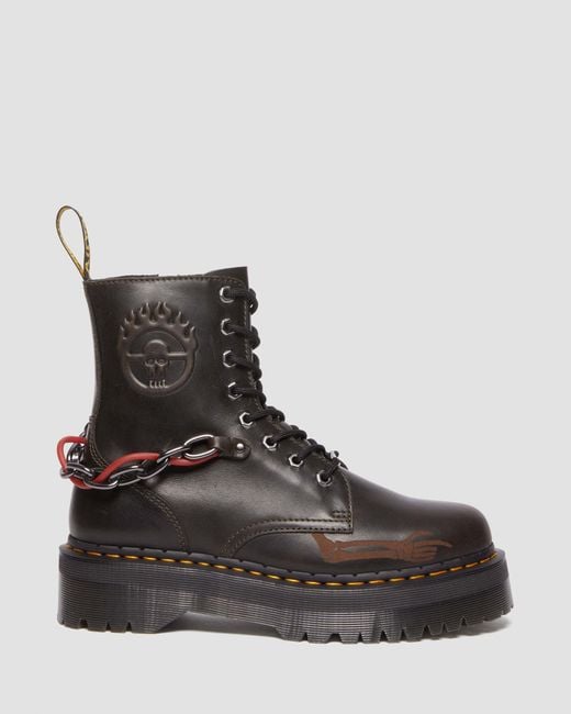 Dr. Martens Black Jadon Mad Max Leather Boots for men