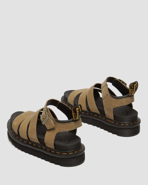 Dr. Martens Brown Blaire Tumbled Nubuck Leather Sandals