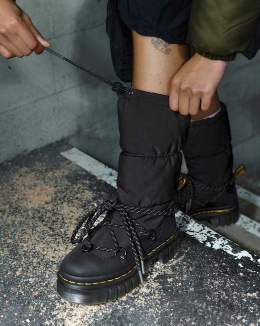 Dr. Martens Black Audrick Hi Puffer Boots