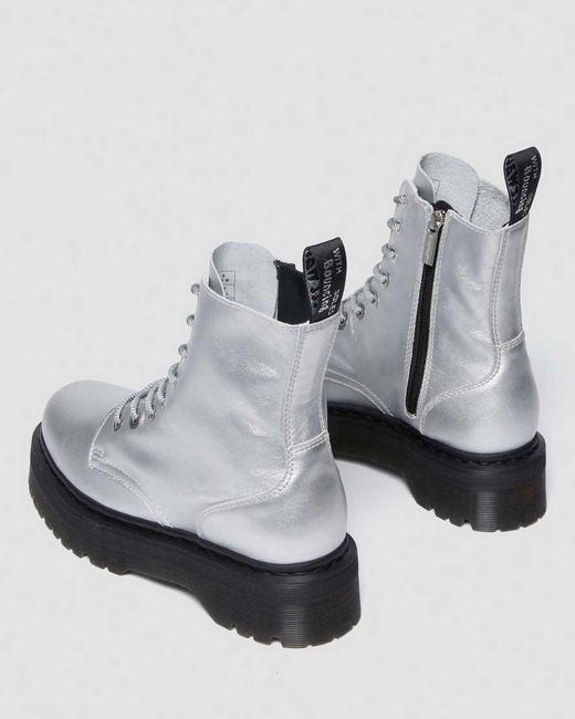 Dr. Martens White Jadon Leather Platform Boots for men