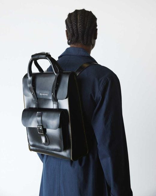 Dr. Martens Black Leather Small Backpack