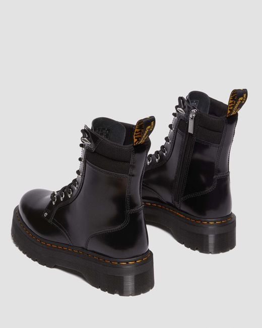 Dr. Martens Black Jadon Ii Hardware Leather Platform Boots for men