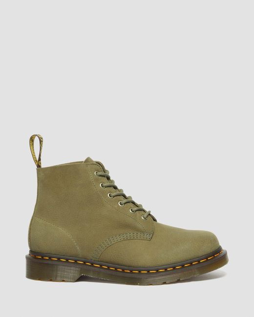 Dr. Martens Green 101 Tumbled Nubuck Leather Ankle Boots for men