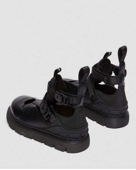 Dr. Martens Black Vent Xx01 Leather Gladiator Sandals Shoes for men