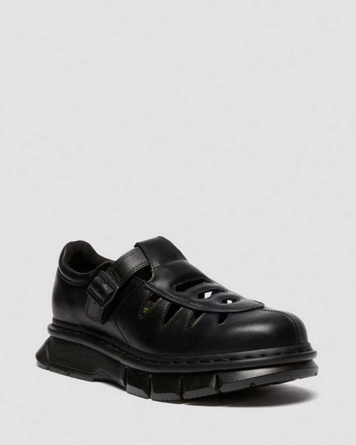 Dr. Martens Black Qubist Fisherman Shoes for men
