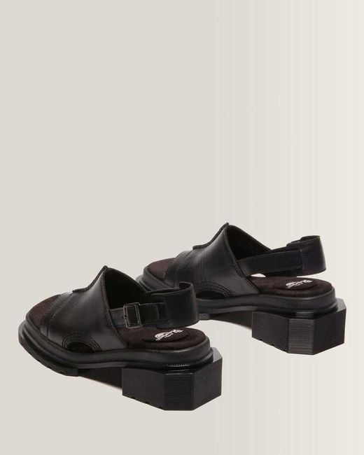 Dr. Martens Black Maybole Wanama Leather Sandals