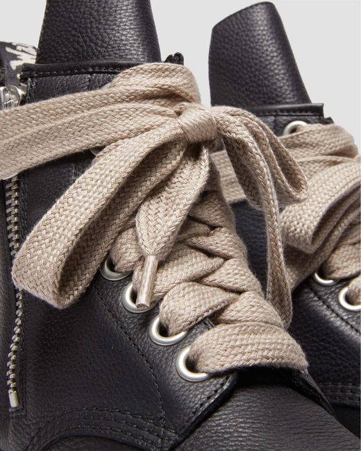 Dr. Martens Black 1460 Rick Owens Leather Dmxl Platform Jumbo Lace Up Boots for men