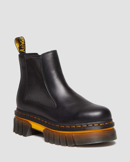 Dr. Martens Audrick Contrast Sole Leather Platform Chelsea Boots in