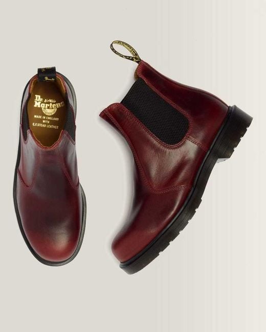 Dr. Martens Red 2976 Classic Calf Leather Chelsea Boots