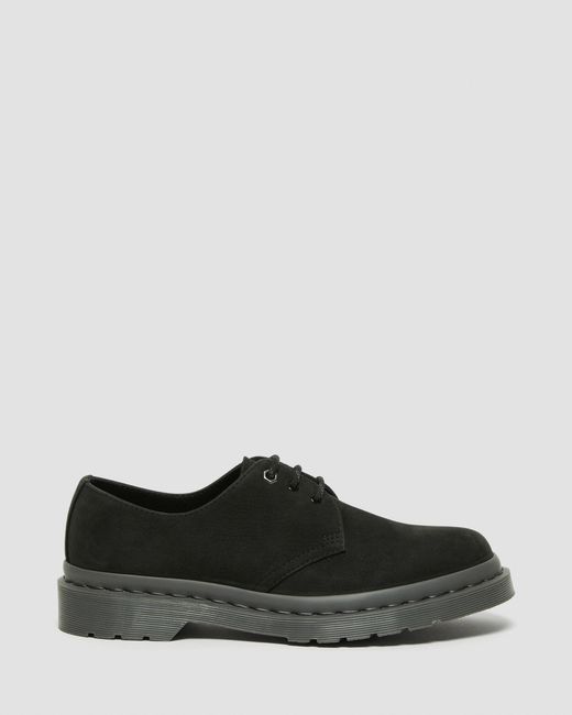 Dr. Martens Black 1461 Mono Milled Nubuck Leather Oxford Shoes for men