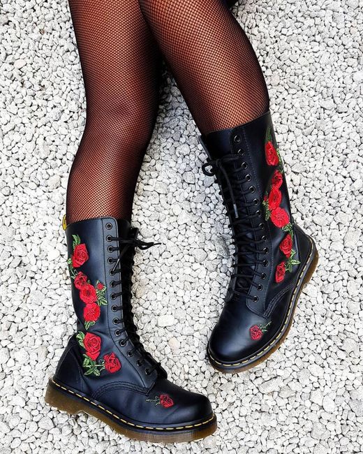 Dr. Martens 1914 Vonda Leather Mid Calf Boots in Black | Lyst