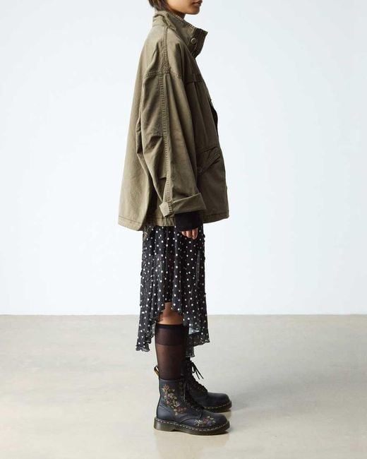 Dr. Martens Black 1460 Decayed Roses Leather Boots