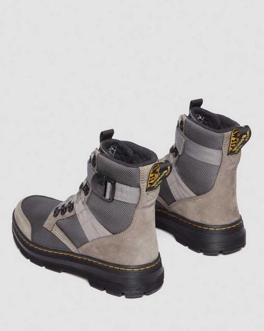 Dr. Martens Black Combs Tech Ii Fleece-Lined Casual Boots for men