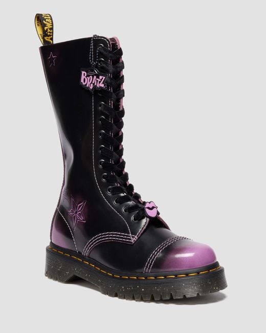 High shine rub off cuir boots montantes 1b99 bratz bex Dr. Martens en coloris Black