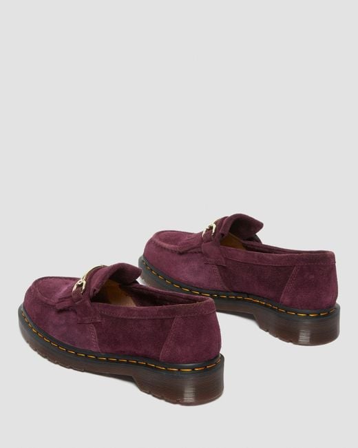 Dr. Martens Purple Adrian Snaffle Suede Loafers for men