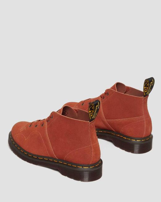 Dr. Martens Red Dr. Martens Church Suede Monkey Boots Rust Tan for men