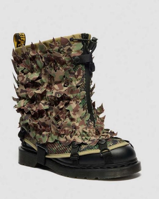 Dr. Martens Black Smooth Leather 1460 Babylon Camo Boots for men
